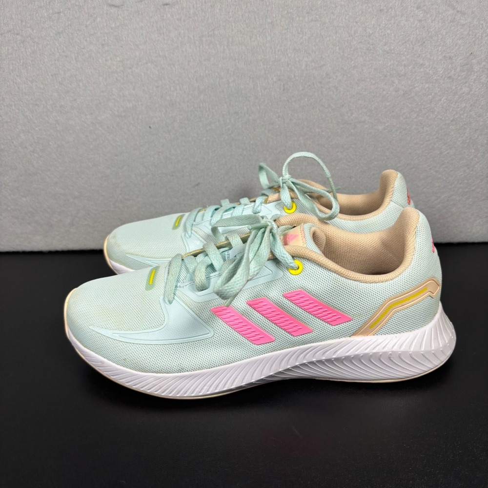 Adidas Runfalcon 2.0 GS Almost Blue Pink Kids Running Shoes HR1412 Size 4.5 Y